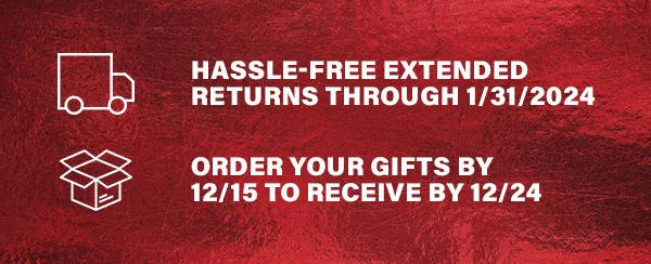 Order by 12/15 to receive by 12/24