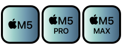 M5, M5 Pro, M5 Max Chip Glyphs