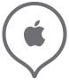 Apple shopping bag icon