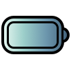Teal Battery Glyph