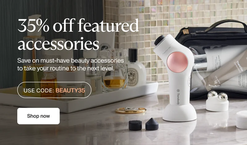35% off featured accessories | Save on must-have beauty accessories to take your routine to the next level. | Use Code: discount code | Shop now
