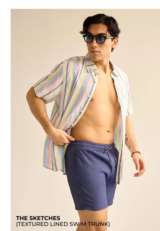 Textured Lined Swim Trunk: The Sketches