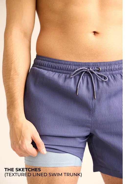 Textured Lined Swim Trunk: The Sketches