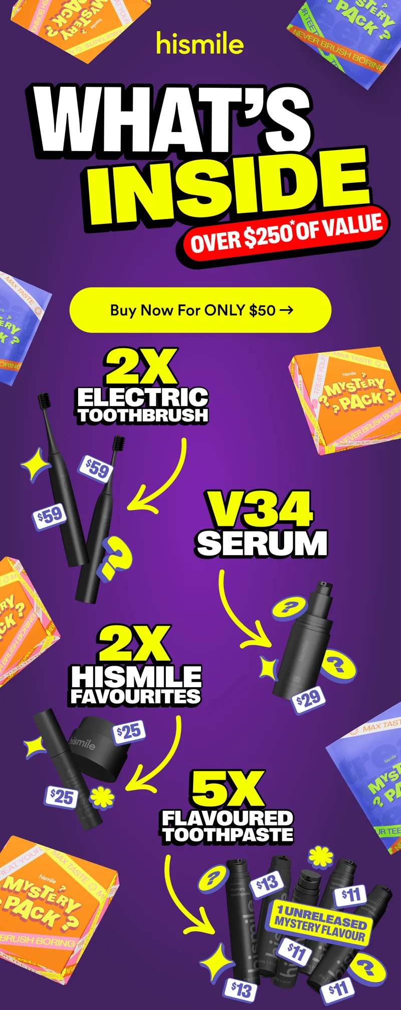 WHAT'S INSIDE. OVER $250* OF VALUE. Buy Now for ONLY $50.