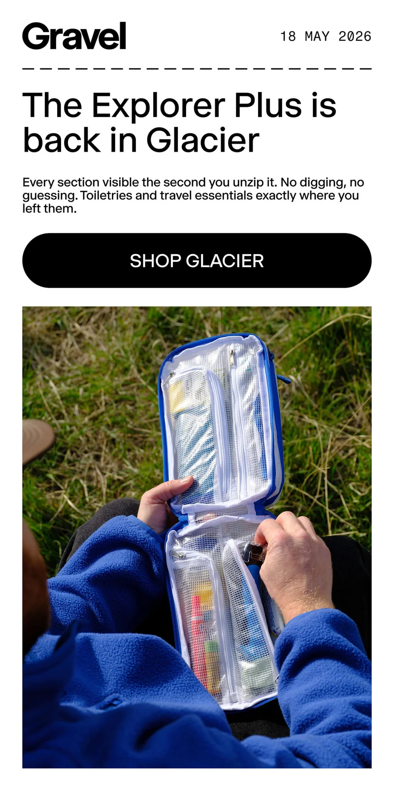 Glacier Toiletry Bag is Back in Stock Glacier Toiletry Bag is Back in Stock