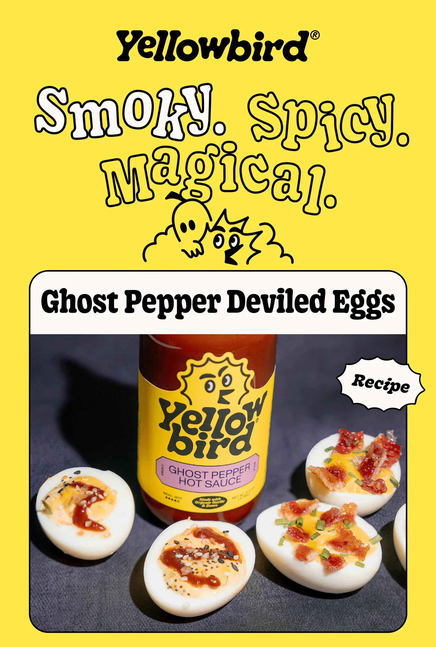 Organic Ghost Pepper Deviled Eggs