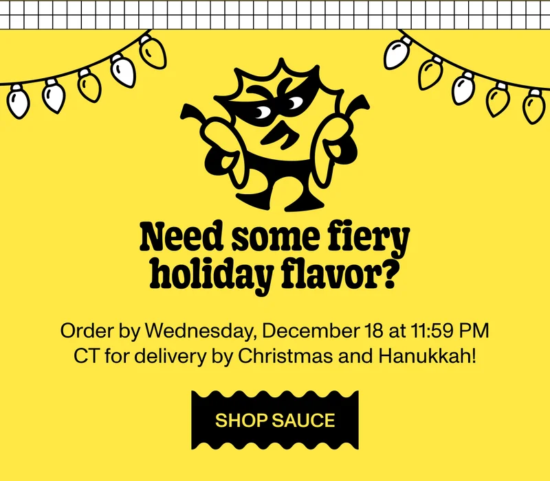 Order by EOD 12/18 for holiday delivery.