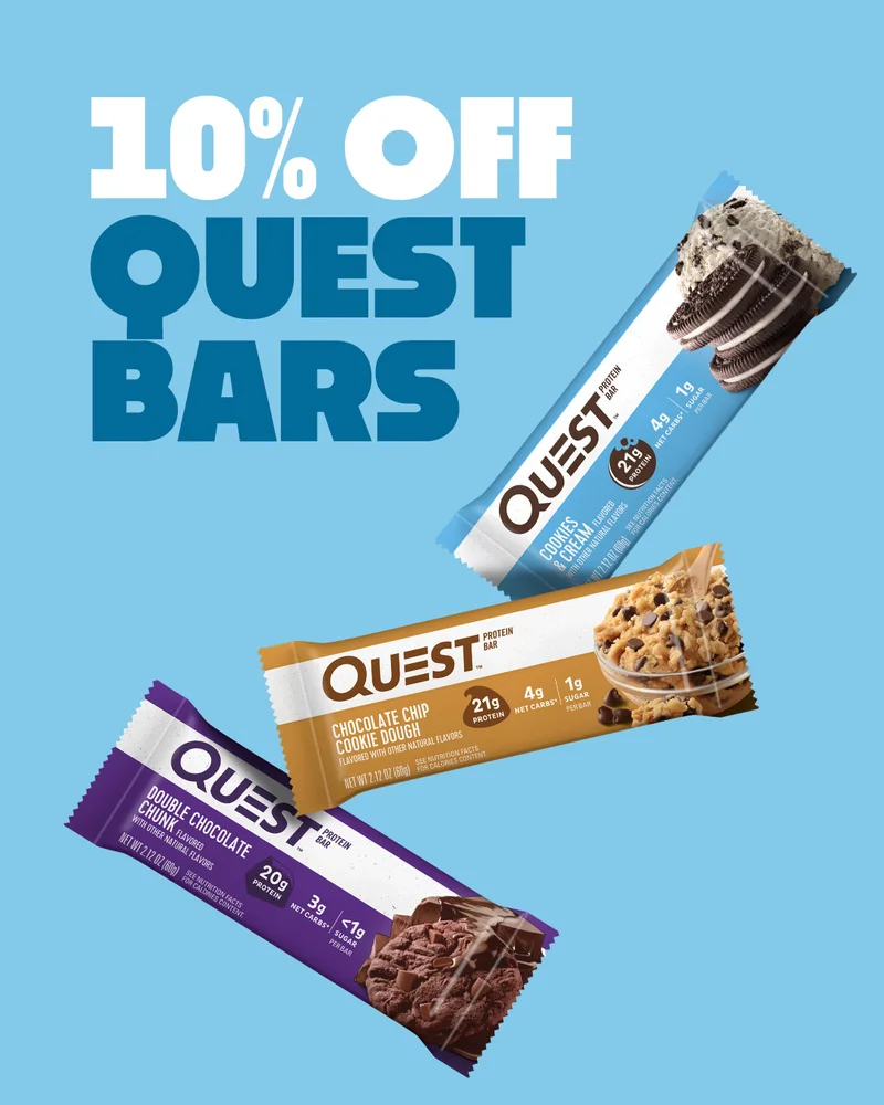 Get&nbsp;10% off Protein Bars, Hero Bars & Protein Bar Minis.