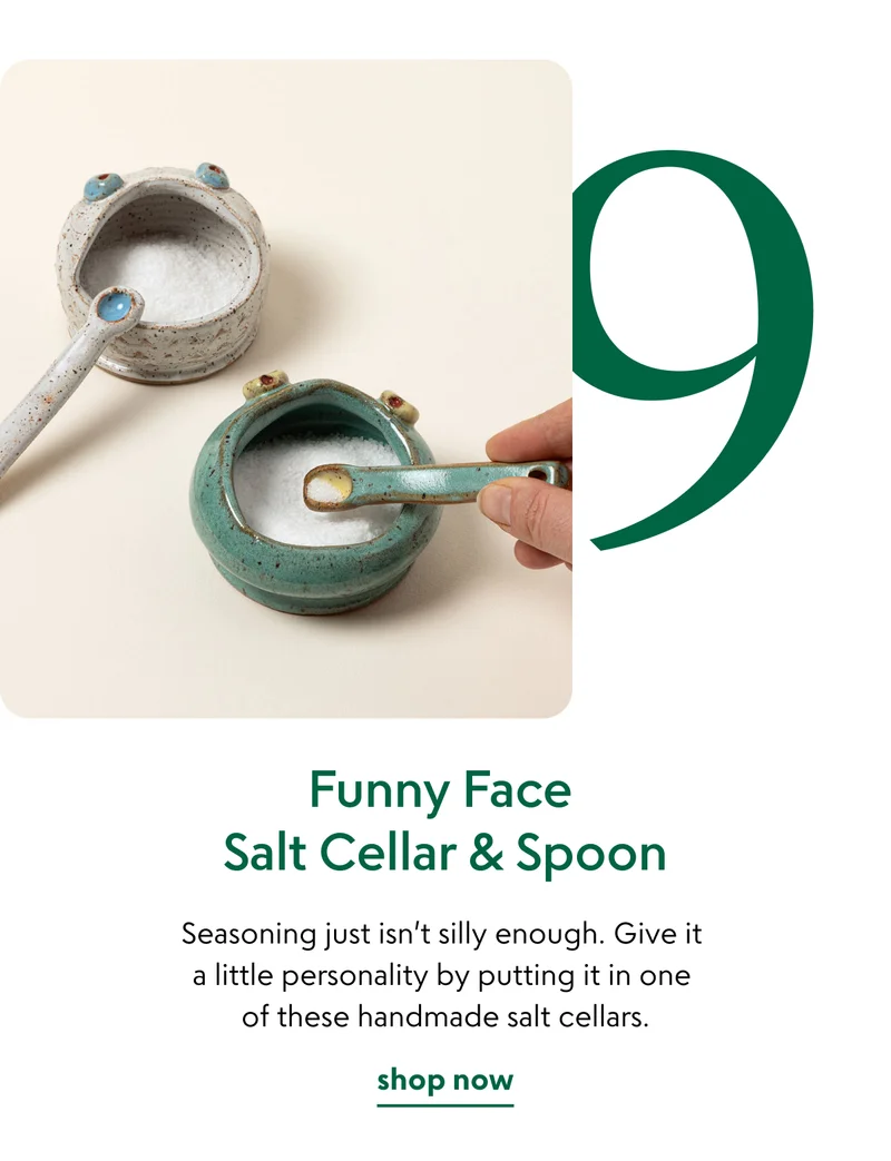 Funny Face Salt Cellar & Spoon