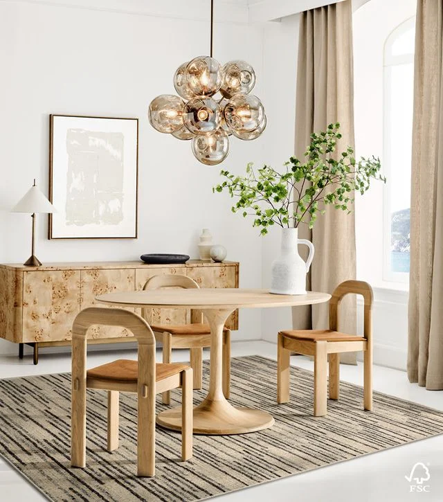 new: Nero wood dining table