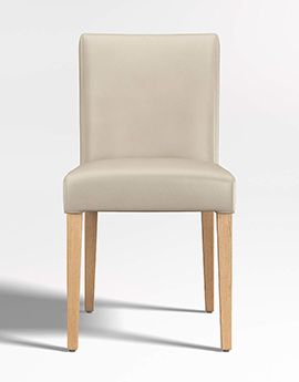 Lowe Leather Dining Chair with Wood Legs
