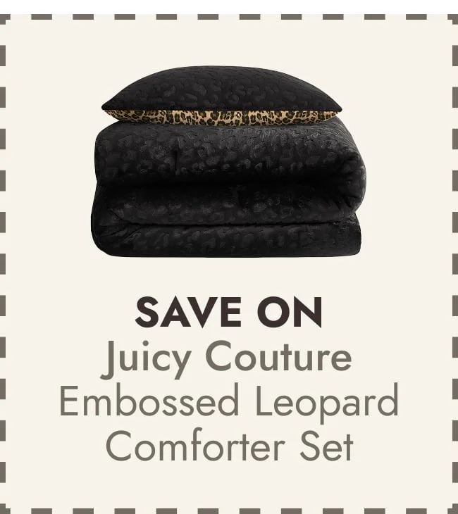 Juicy Couture Embossed Leopard With Royal Leopard Comforter Sets