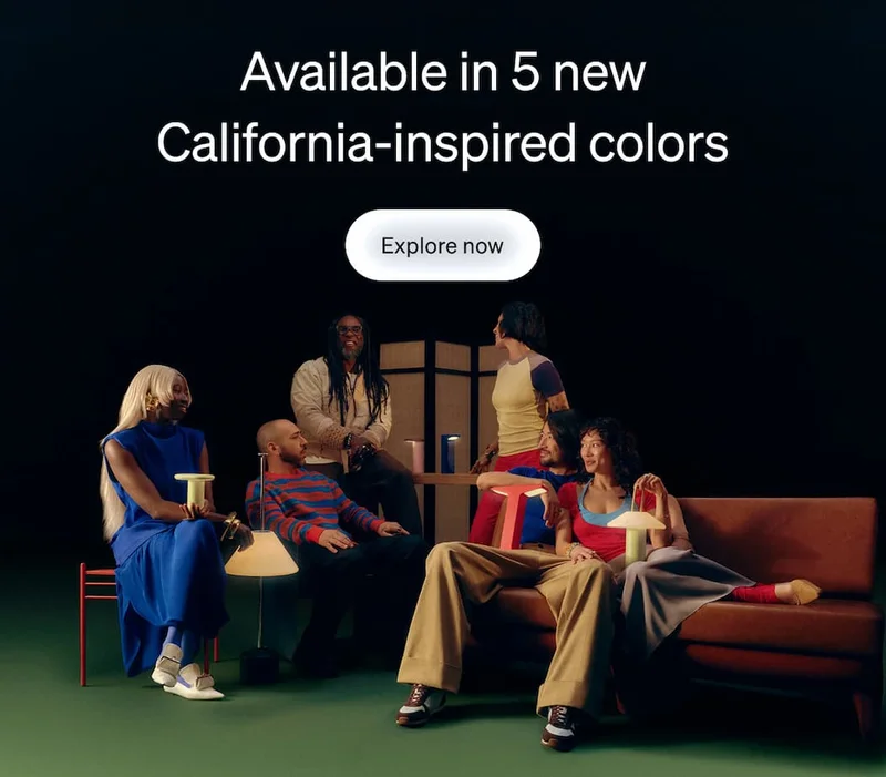 Available in 5 new California-inspired colors