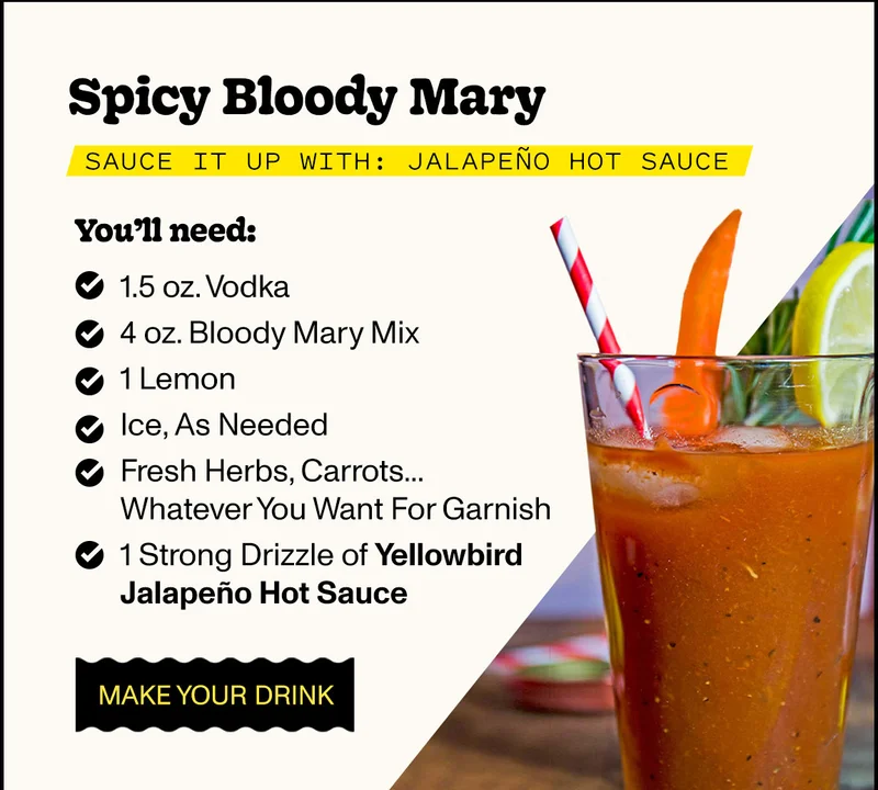 Spicy Bloody Mary - Sauce it up with Jalapeno Hot Sauce - Make Your Drink