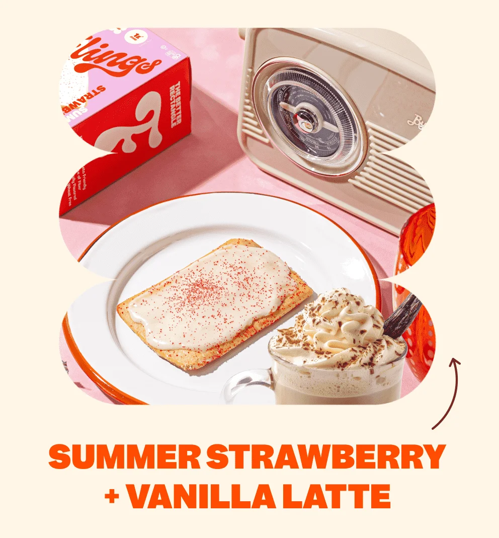 SUMMER STRAWBERRY + VANILLA LATTE