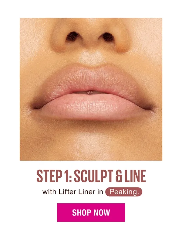 Step 1: Sculpt & Line with Lifter Liner with Peaking.