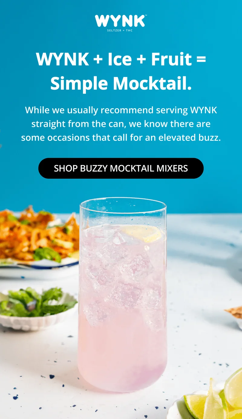 WYNK + ICE + FRUIT = SIMPLE MOCKTAIL