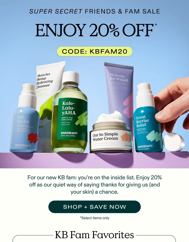 Super Secret Friends & Fam Sale! Enjoy 20% Off Select Items with code discount code