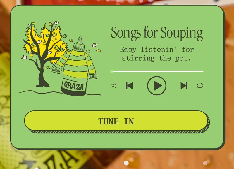 Songs to make soup to Easy listenin' for stirring the pot.