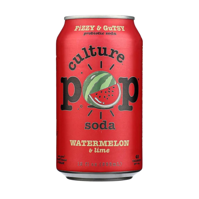 Prebiotic Soda, Watermelon & Lime, 12 Fl Oz