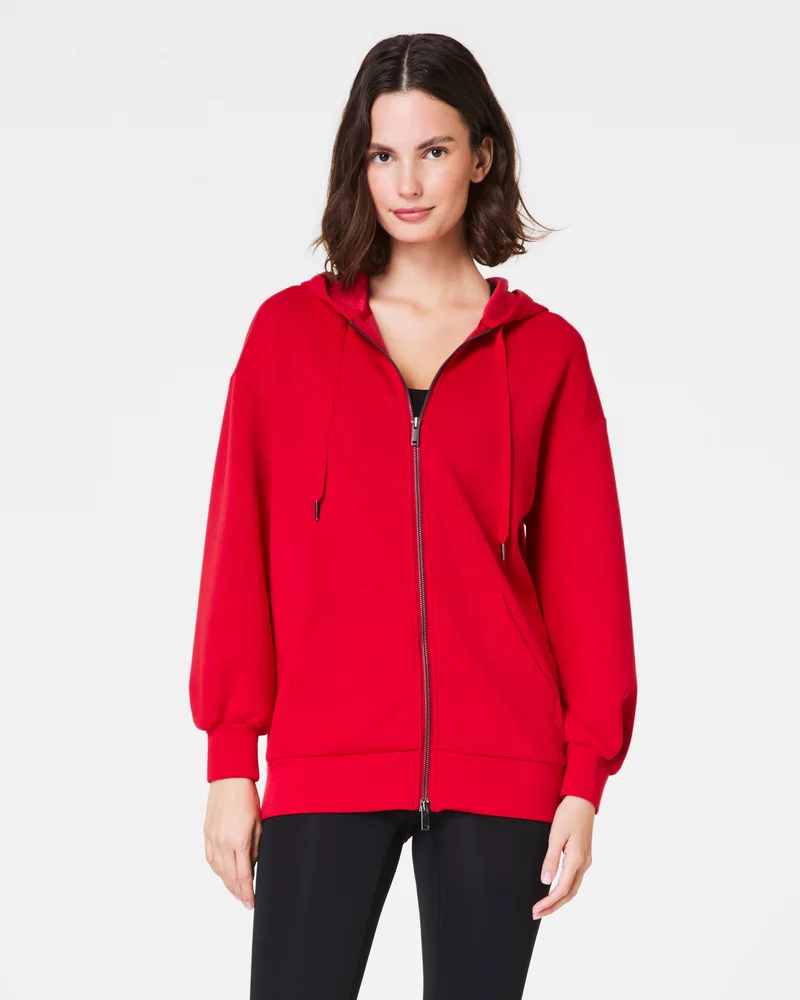 Image of Spanx Women's AirEssentials Brushed Full Zip Hoodie