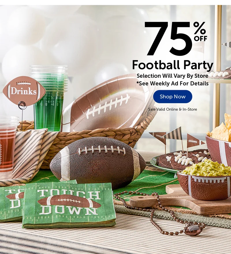 75% Off Football Party