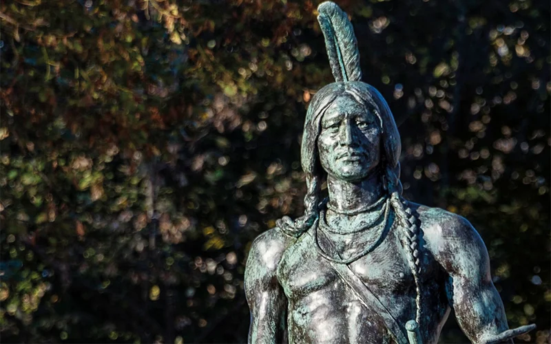 Massasoit statue in Plymouth, Massachusetts