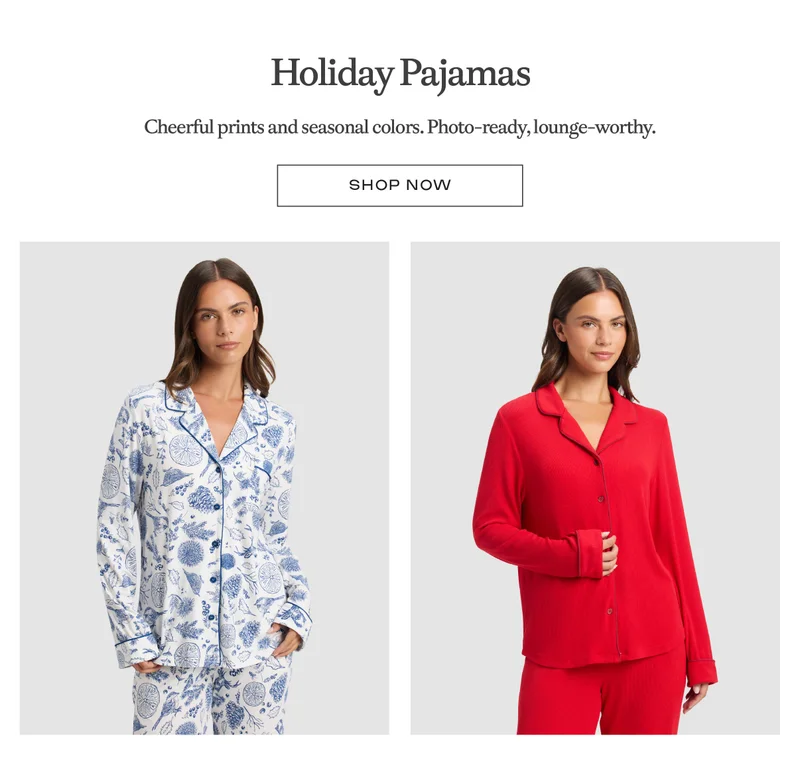 Holiday Pajamas - Shop Now Holiday Pajamas - Shop Now