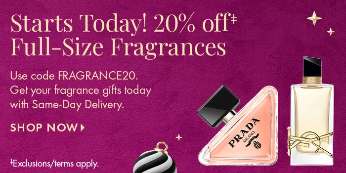 Starts Today 20% off Fragrances