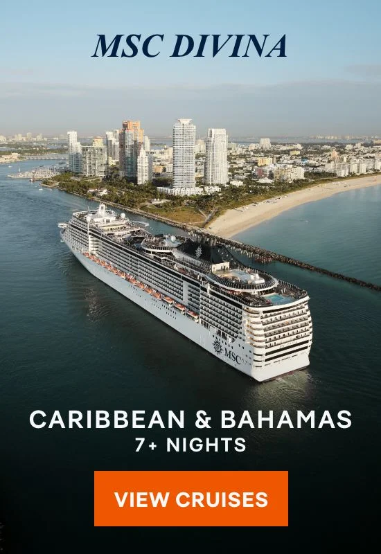 MSC&nbsp;Divina – Caribbean & Bahamas – 7+ Nights – Click to View Cruises & Book Now