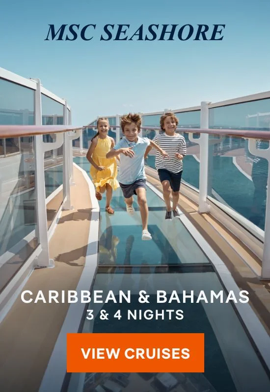 MSC&nbsp;Seashore – Caribbean & Bahamas – 3 & 4 Nights – Click to View Cruises & Book Now