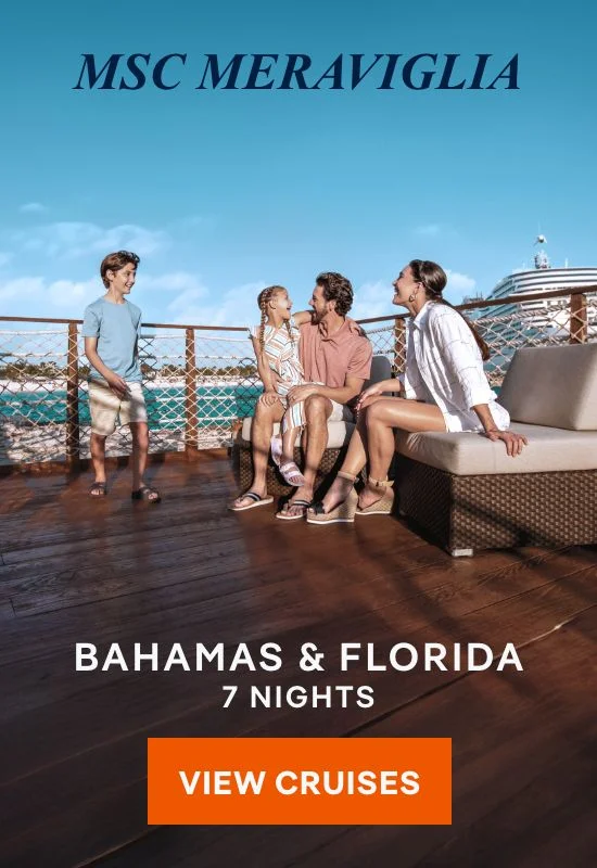 MSC&nbsp;Meraviglia – Bahamas & Florida – 7 Nights – Click to View Cruises & Book Now