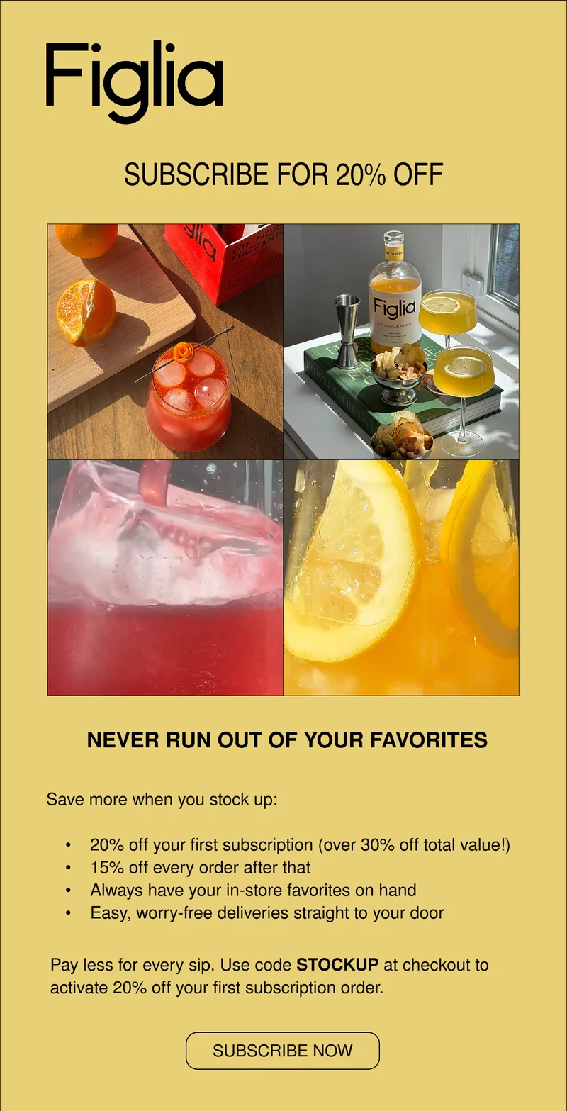 NEVER RUN OUT OF YOUR FAVORITES