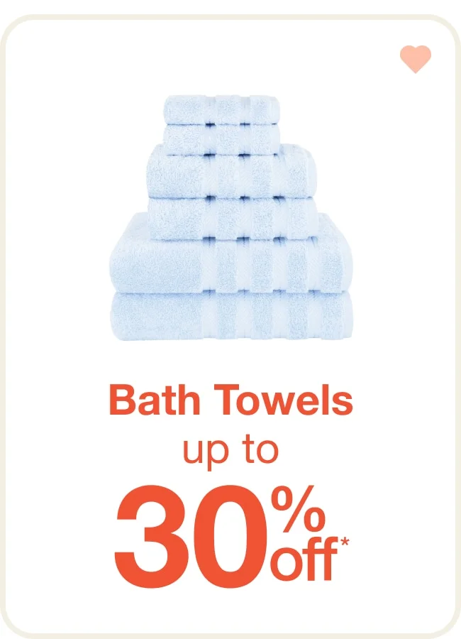 Up to 30% Off Bath Towels