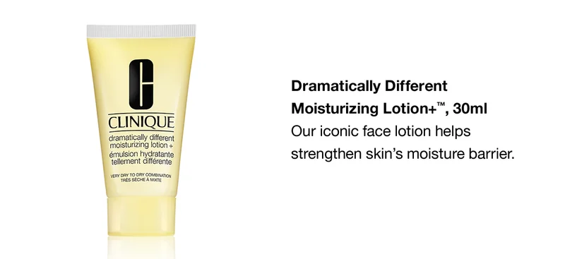 Dramatically Different Moisturizing Lotion+™, 30ml Our iconic face lotion helps strengthen skin's moisturizer barrier.