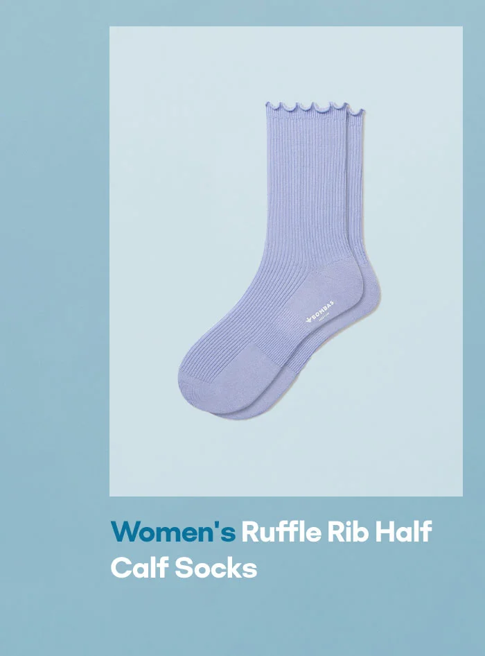 Women's Ruffle Rib Half Calf Socks