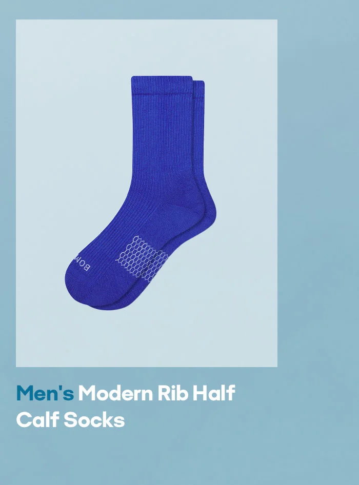 Men's Modern Rib Half Calf Socks