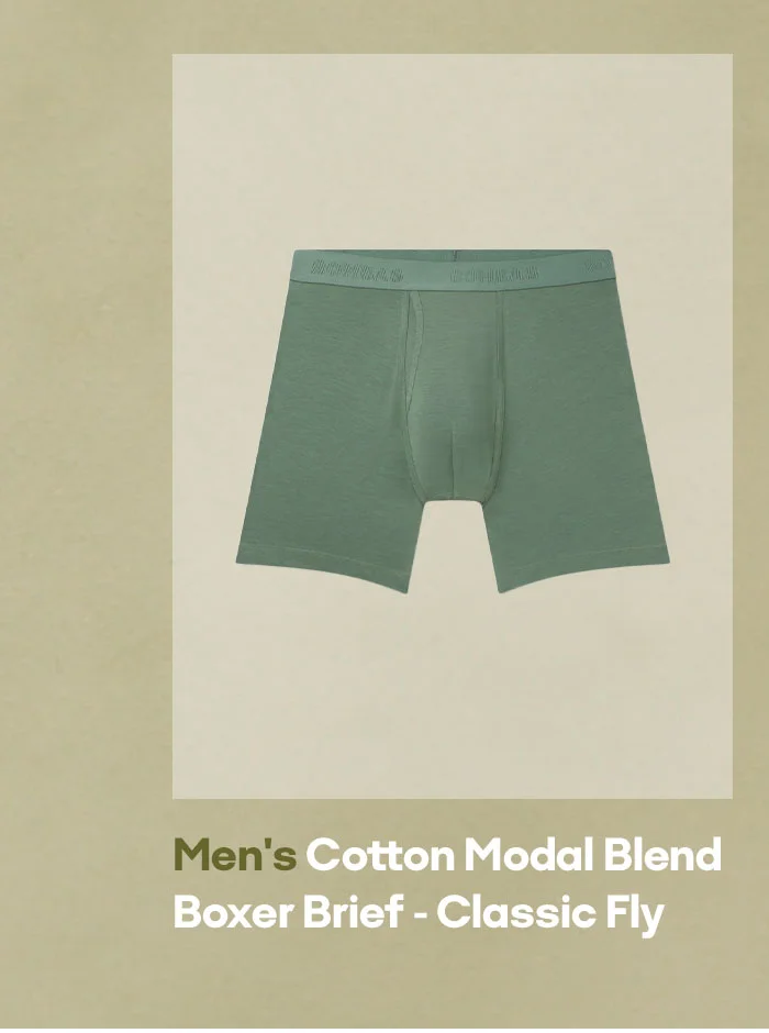 Men's Cotton Modal Blend Boxer Brief - Classic Fly