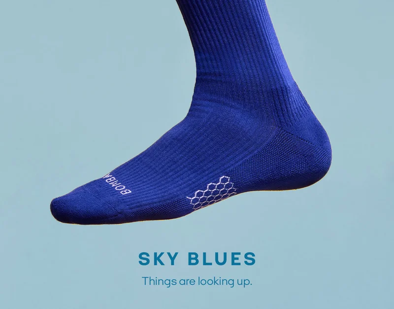 SKY BLUES Things are looking up.