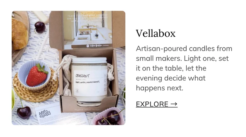 The Glow Box (8 oz Candle) Vellabox