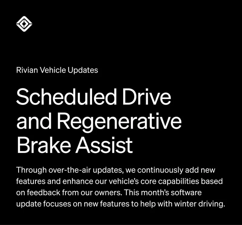 Software Spotlight Scheduled Drive and Regenerative Brake Assist