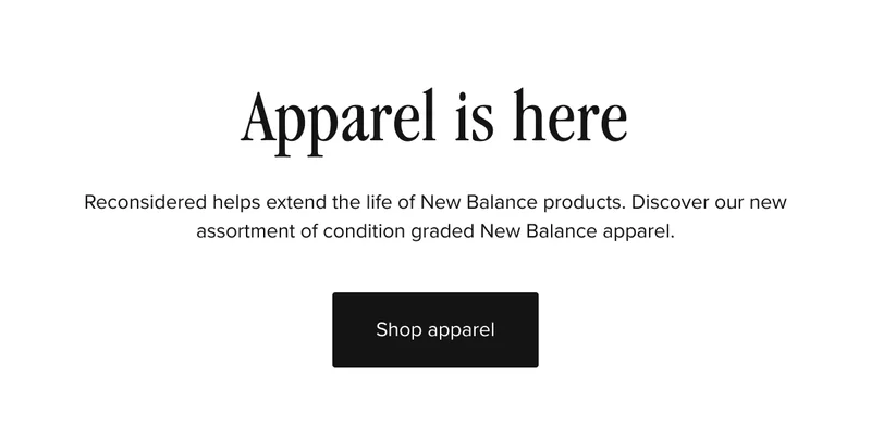 Apparel is here. Reconsidered helps extend the life of New Balance products. Discover out new assortment of condition graded New Balance apparel. Shop apparel.