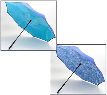 Revers-A-Brella Set of 2 Long Inverted Rain Umbrellas