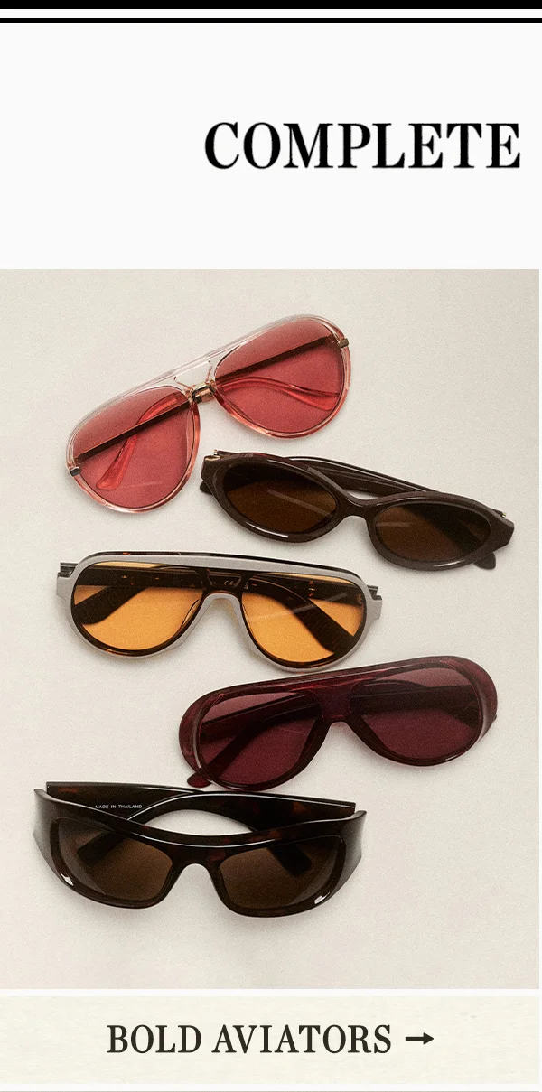 complete your look, bold aviators