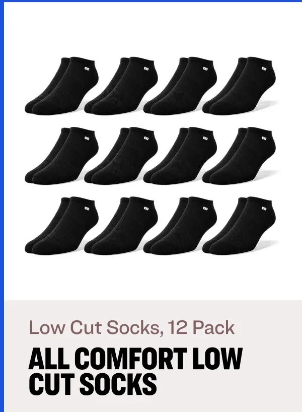 Low Cut Socks, 12 Pack