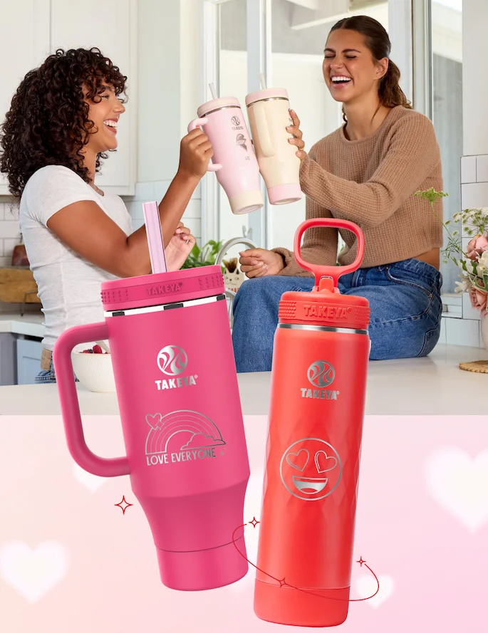 skip the $5 coffee run and take it on the go in our new takeya coffee tumbler
