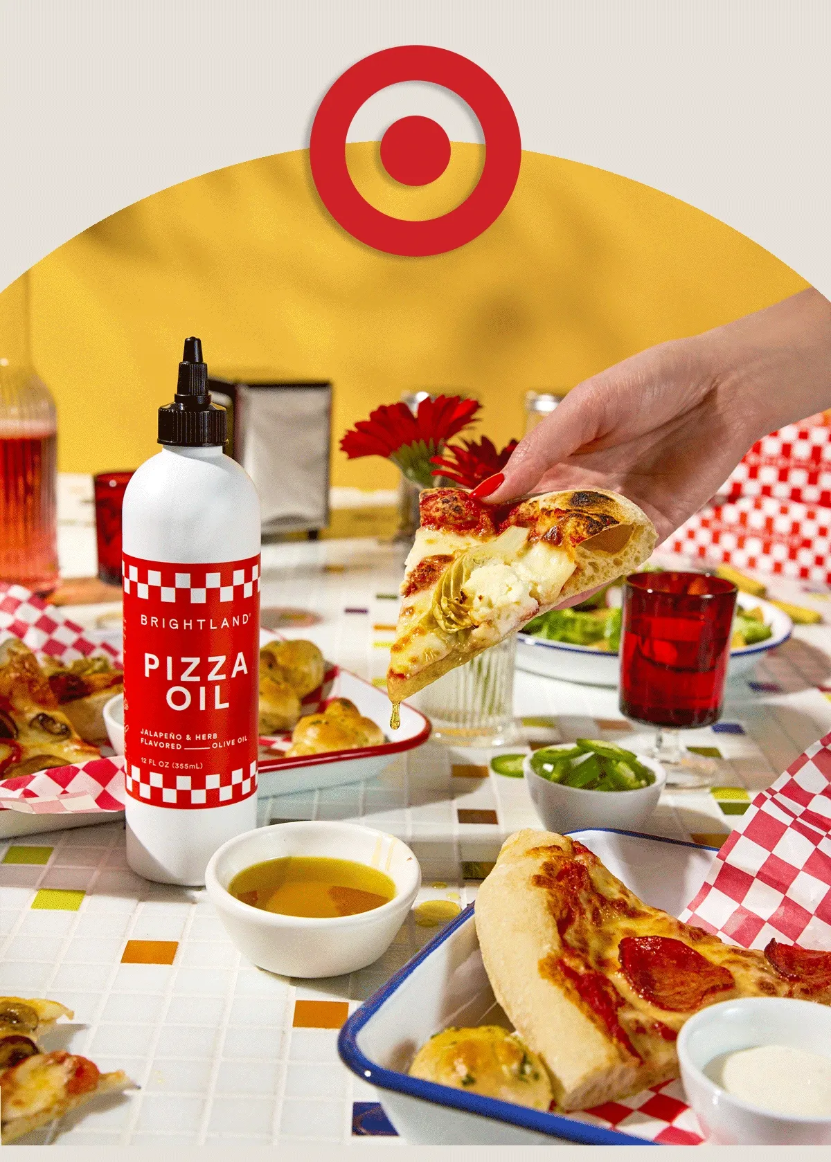 images showing various was to use pizza oil