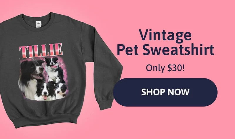 vintage Pet Face Sweatshirt .Only $30!