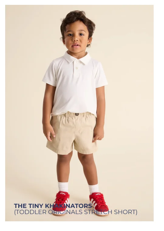 Toddler Originals Stretch Short: The Tiny Khakinators