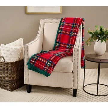 Home Reflections Reversible Plush Oversized 60" x 80" Throw